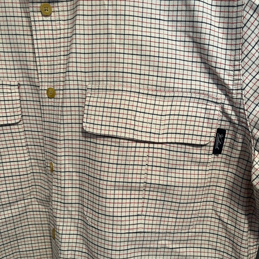 Woolrich White, Red, & Blue Casual Button Down Shirt - Picture 8 of 12